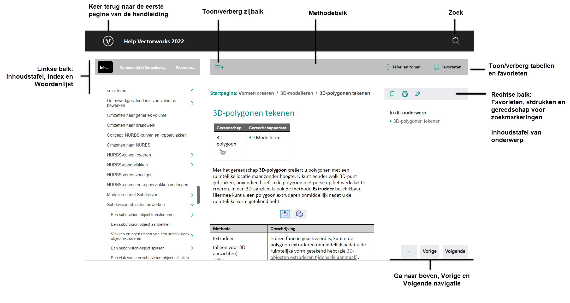 Vectorworks Help en bijkomende support